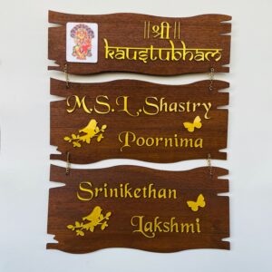 Name board custom made 3 step - Bubbly Decors