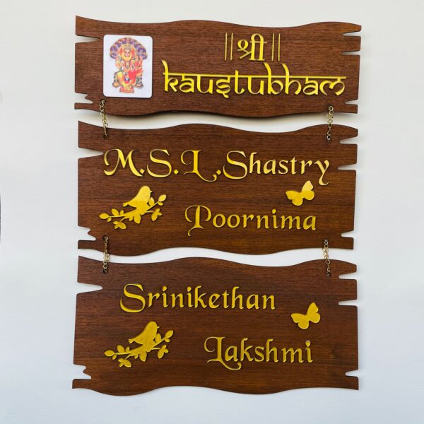 Name board custom made 3 step - Bubbly Decors