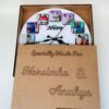 Wall clock with photos and message - Bubbly Decors
