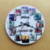 Wall clock with photos and message - Bubbly Decors