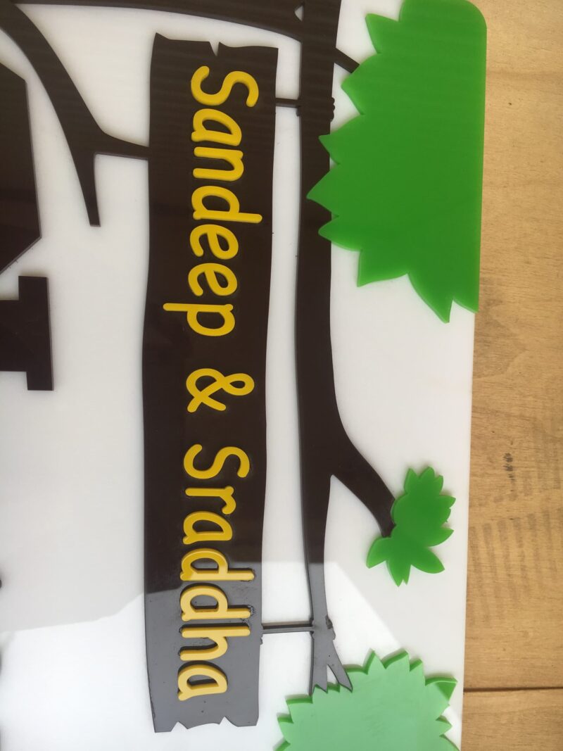 Name Board Elephants themed - Bubbly Decors