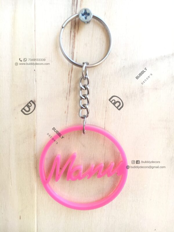 Name keychain - Bubbly Decors