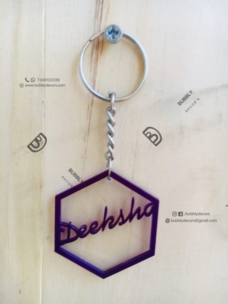 Name keychain - Bubbly Decors