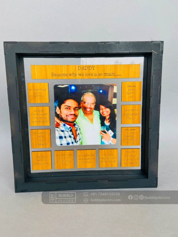 Photo and quotes box frame - Bubbly Decors