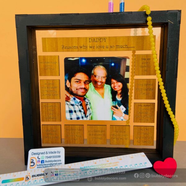 Photo and quotes box frame - Bubbly Decors