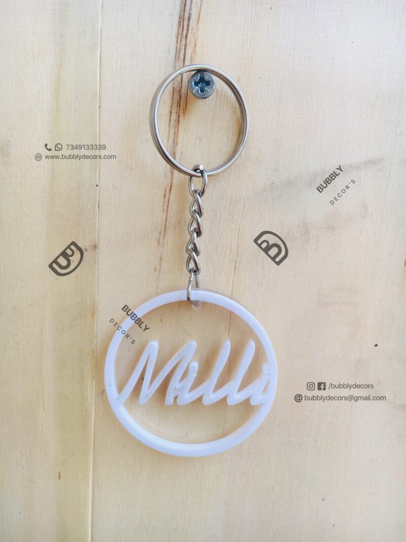 Name keychain - Bubbly Decors