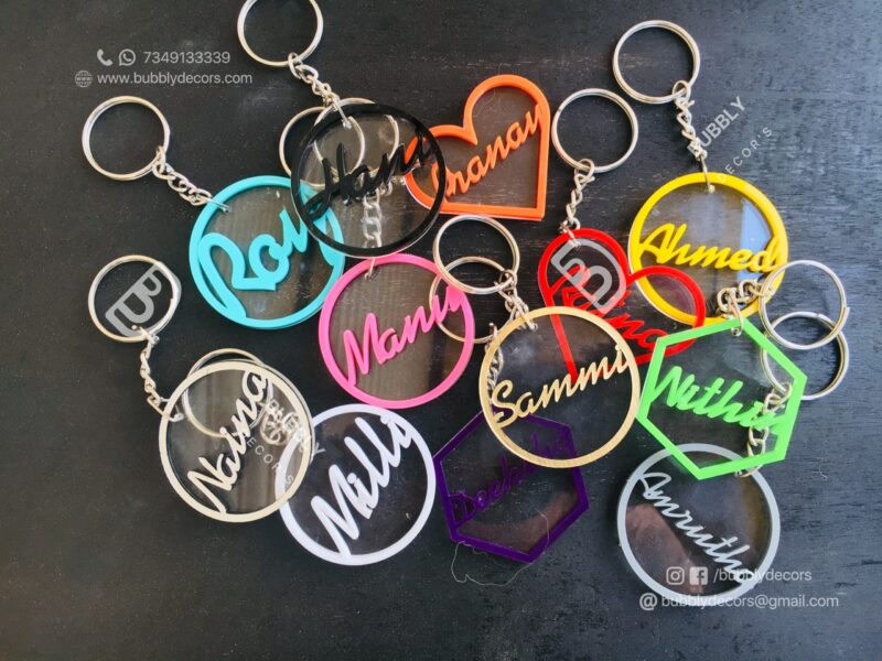 Name keychain - Bubbly Decors