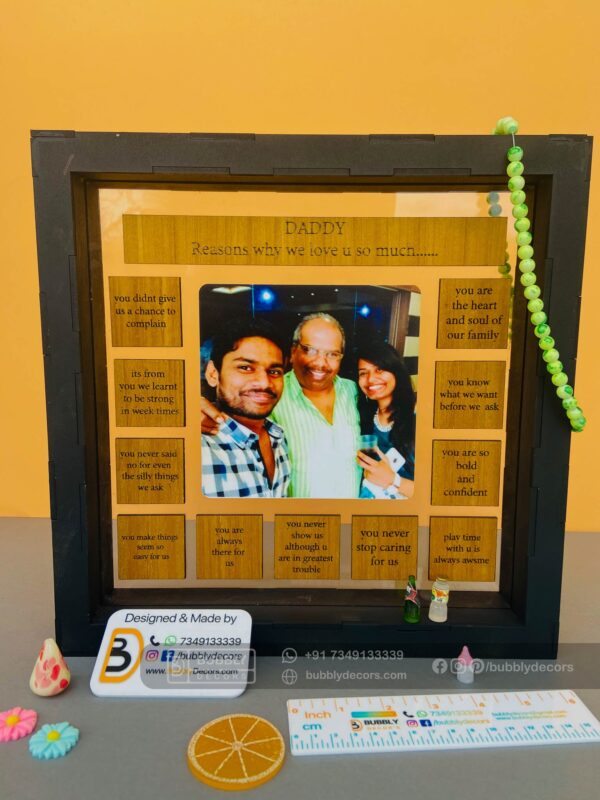 Photo and quotes box frame - Bubbly Decors