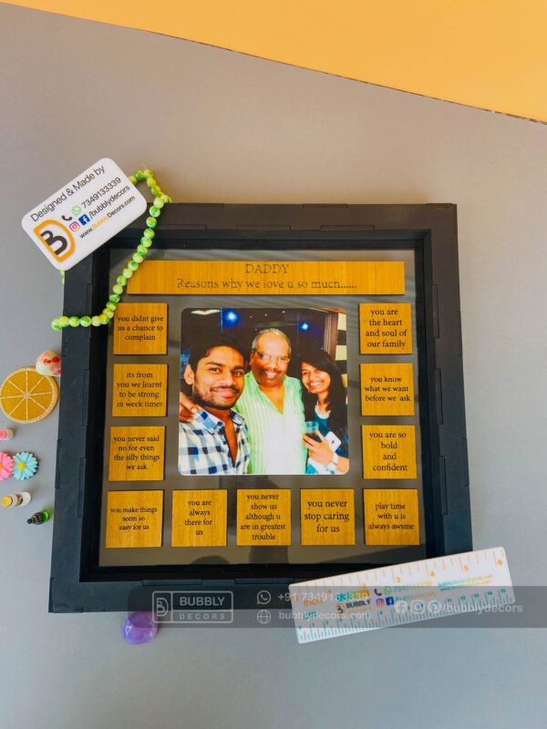Photo and quotes box frame - Bubbly Decors