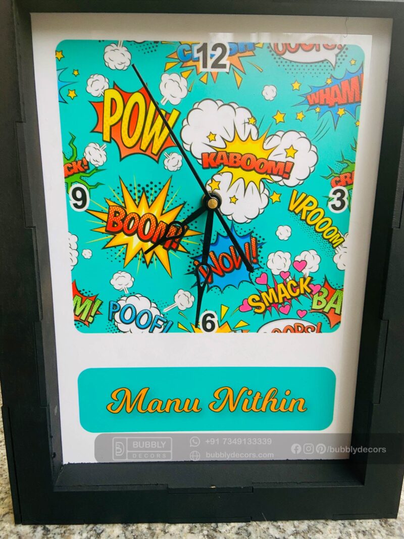 Box name Clock - Bubbly Decors