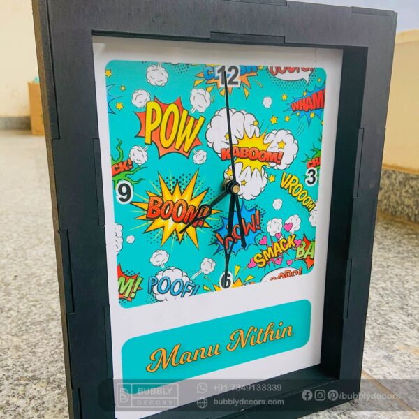 Box name Clock - Bubbly Decors