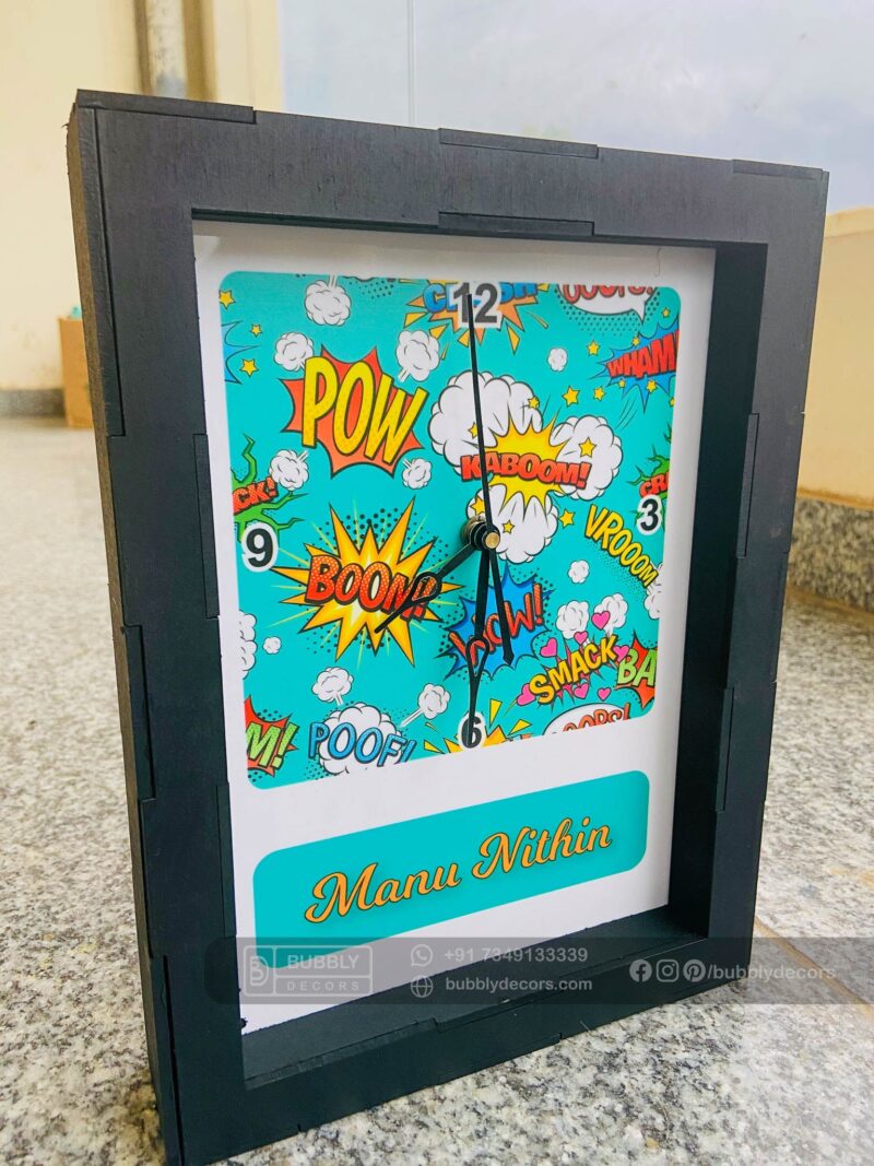 Box name Clock - Bubbly Decors