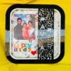 Pattern Square frame with photo and name - Bubbly Decors