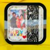 Pattern Square frame with photo and name - Bubbly Decors