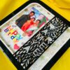 Pattern Square frame with photo and name - Bubbly Decors