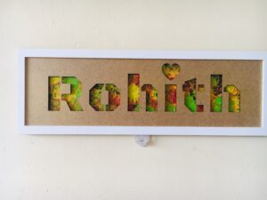Name Frame silhouette - Bubbly Decors
