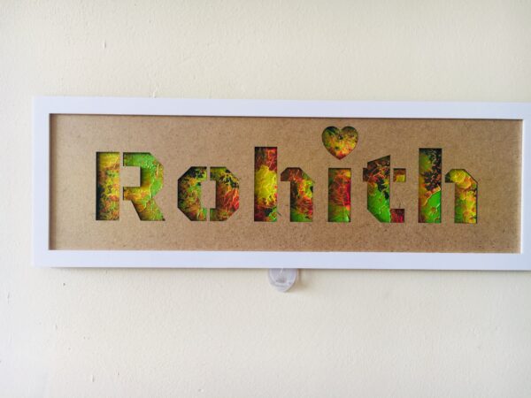 Name Frame silhouette - Bubbly Decors