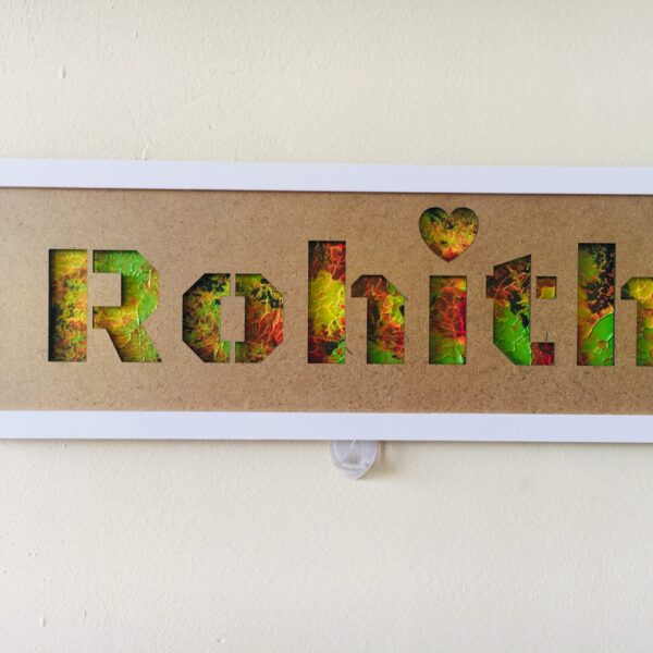 Name Frame silhouette - Bubbly Decors