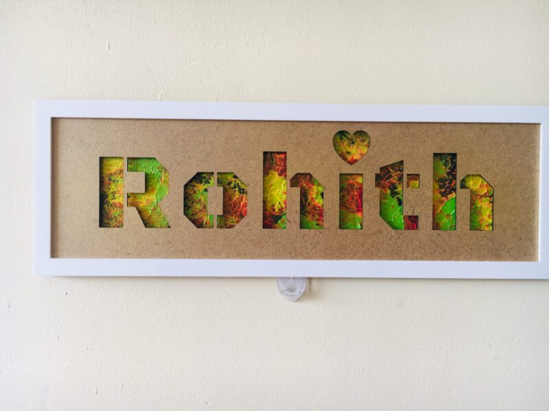 Name Frame silhouette - Bubbly Decors