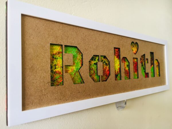 Name Frame silhouette - Bubbly Decors