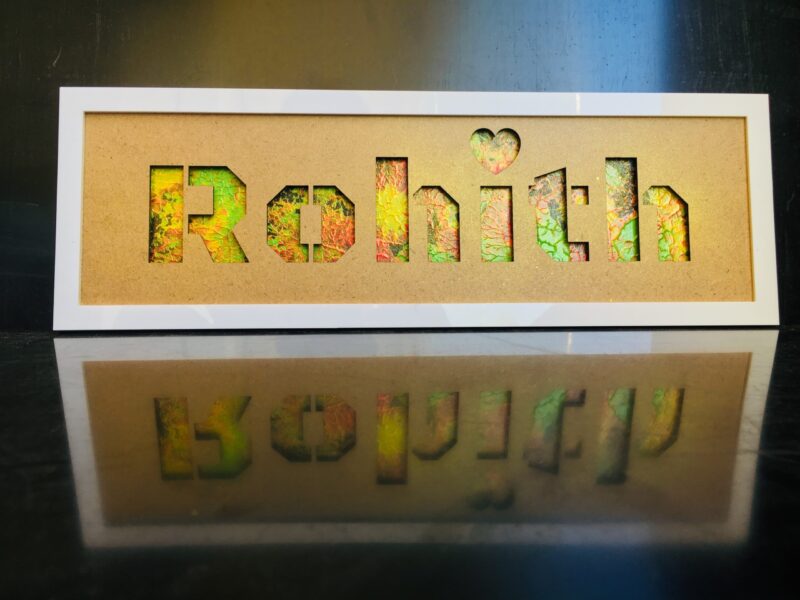 Name Frame silhouette - Bubbly Decors