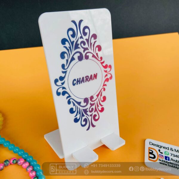 Mobile stand spray painted - Bubbly Decors