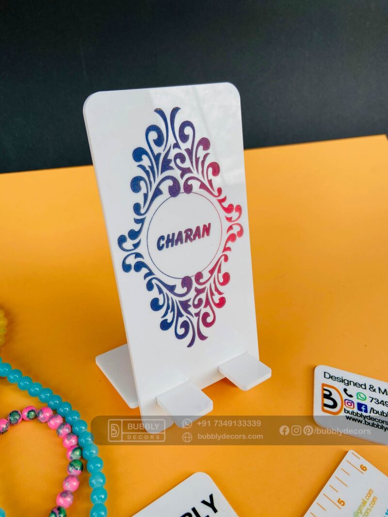 Mobile stand spray painted - Bubbly Decors