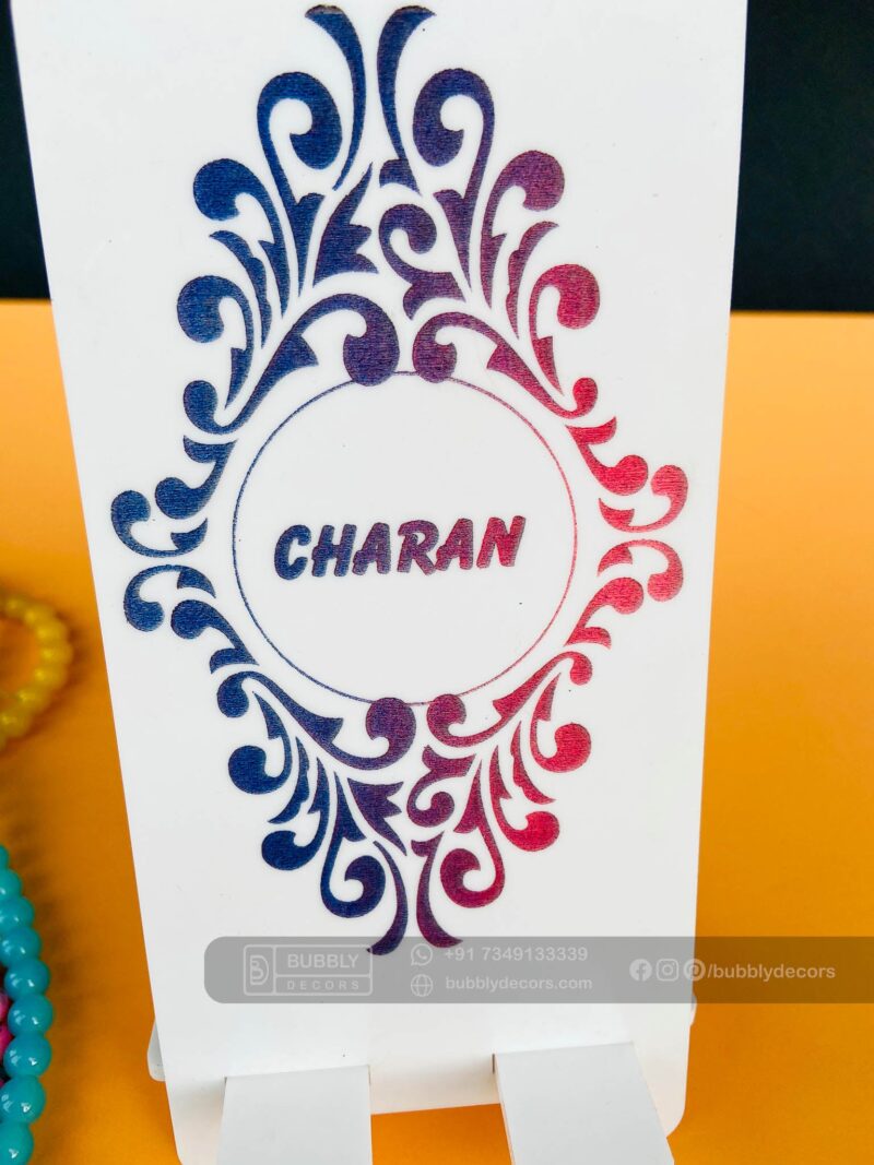 Mobile stand spray painted - Bubbly Decors