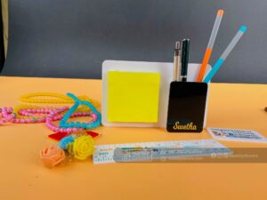 Magnetic note pad pen holder - Bubbly Decors