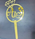 cake topper couple letters diamond - Bubbly Decors