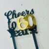 Cake topper 60 years - Bubbly Decors