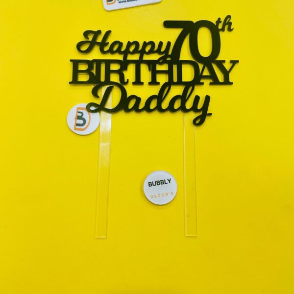 cake topper daddy birthday - Bubbly Decors