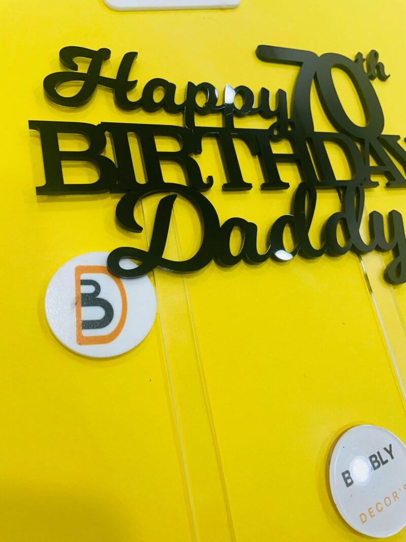 cake topper daddy birthday - Bubbly Decors