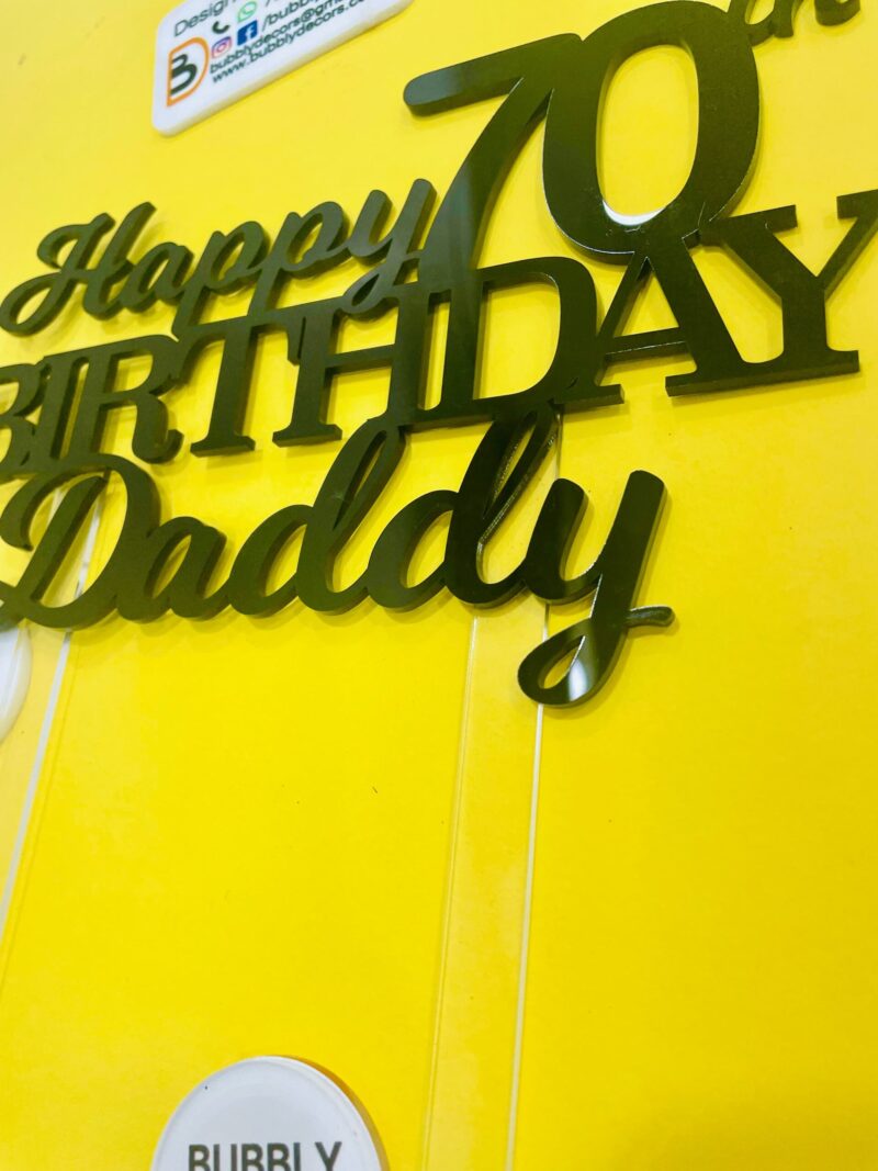cake topper daddy birthday - Bubbly Decors