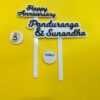 cake topper anniversary with names - Bubbly Decors