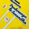 cake topper anniversary with names - Bubbly Decors