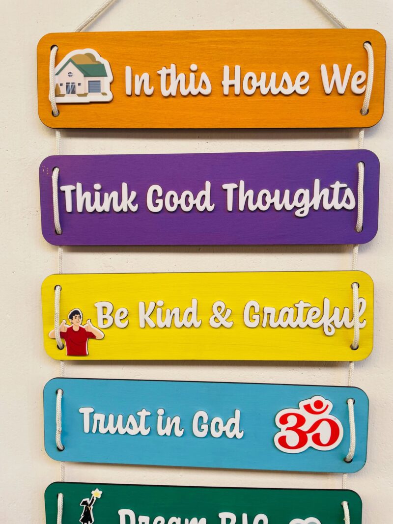 Hanging quotes home decor - Bubbly Decors