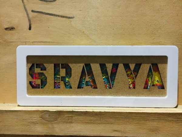 Name Frame silhouette - Bubbly Decors