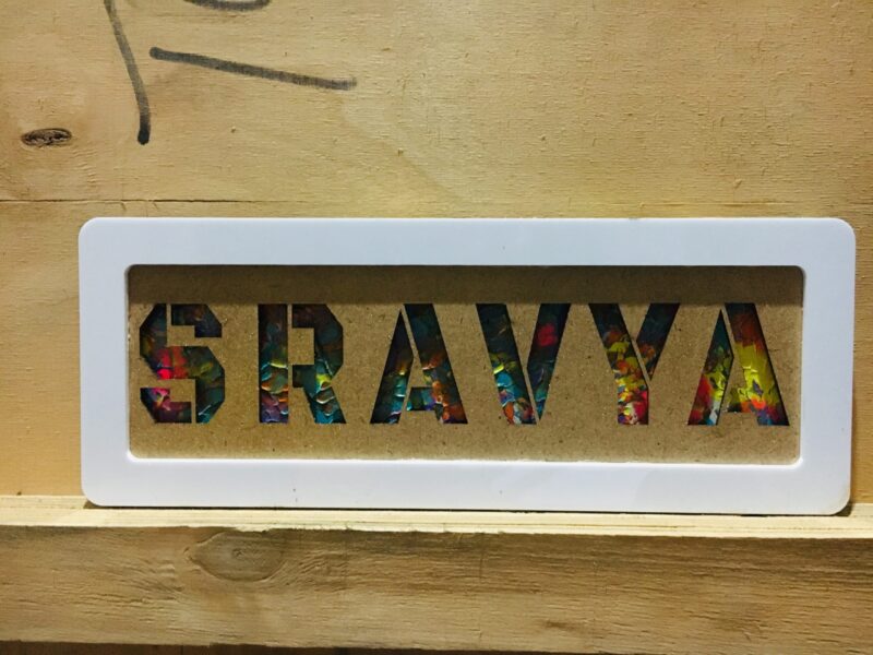 Name Frame silhouette - Bubbly Decors