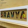 Name Frame silhouette - Bubbly Decors