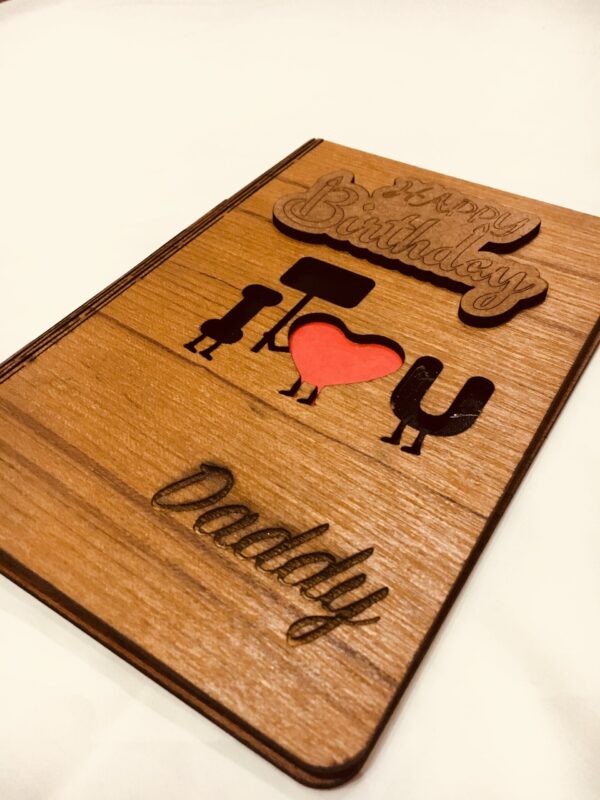 love you daddy greeting card - Bubbly Decors