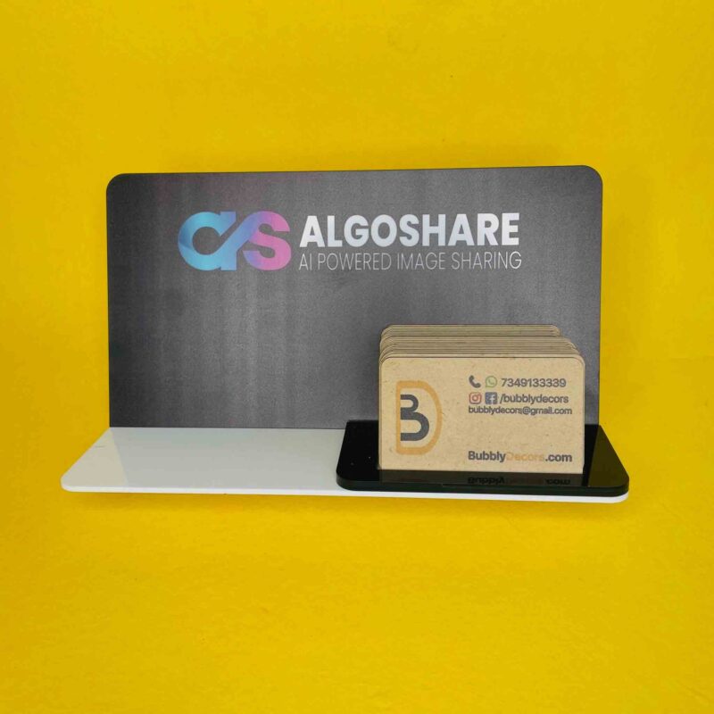 Visiting cards stand with brand or name - Bubbly Decors