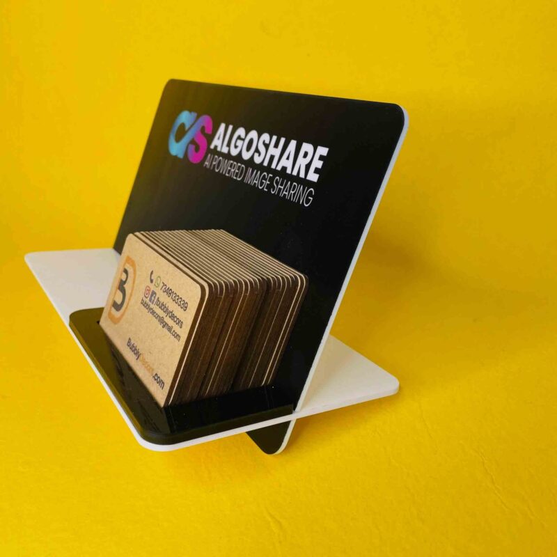Visiting cards stand with brand or name - Bubbly Decors