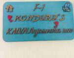 Name board Blue - Bubbly Decors