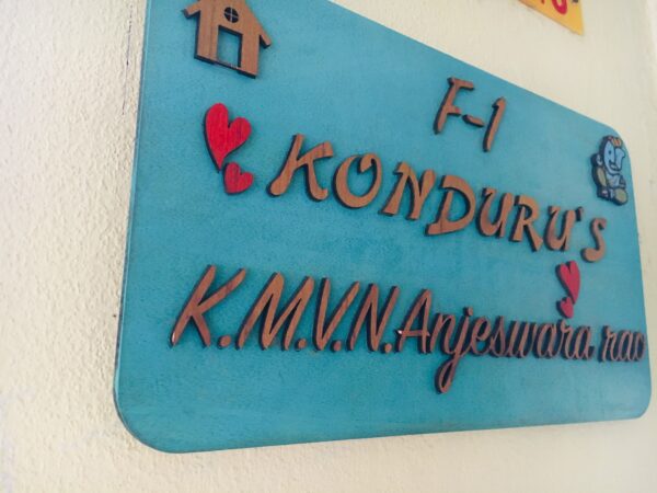 Name board Blue - Bubbly Decors