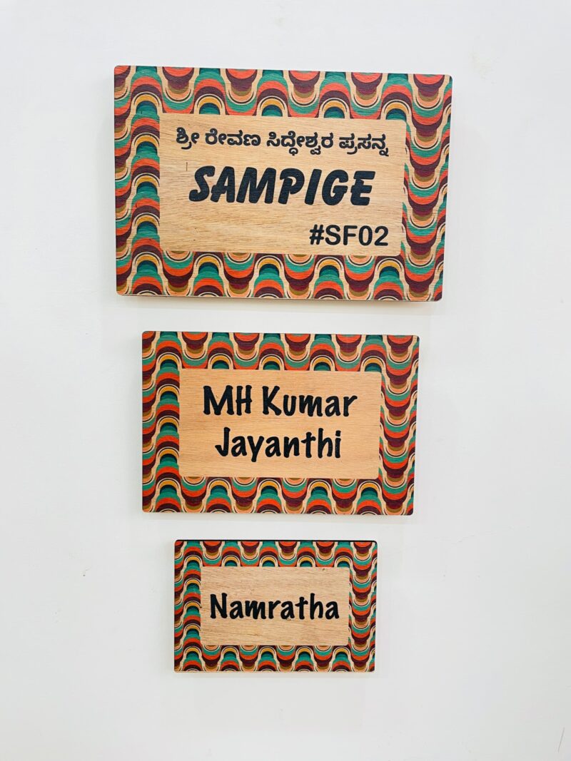Name Board 3 tier printed - Bubbly Decors