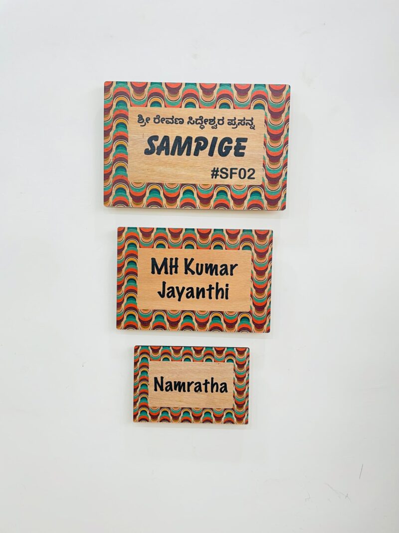 Name Board 3 tier printed - Bubbly Decors