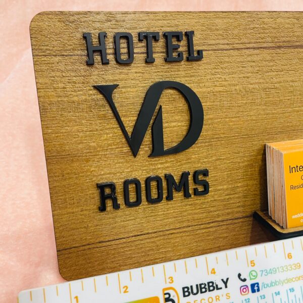 visiting cards holder wood - Bubbly Decors