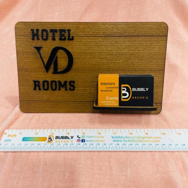 visiting cards holder wood - Bubbly Decors