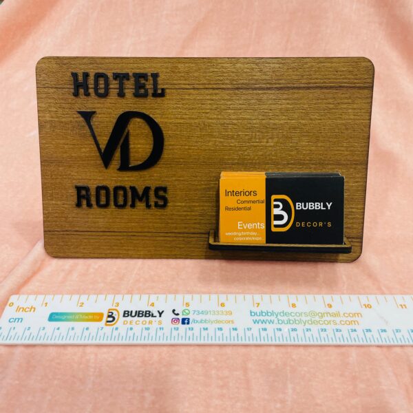 visiting cards holder wood - Bubbly Decors